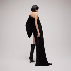 Viscose Jersey Asymmetrical Long Dress