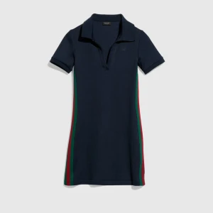 Rib Cotton Jersey Dress With Web