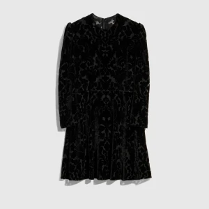 Floral Devoré Velour Dress