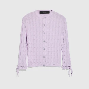 Braided Cotton Blend Cardigan