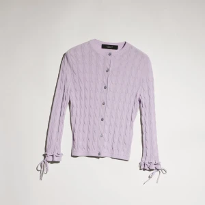 Braided Cotton Blend Cardigan