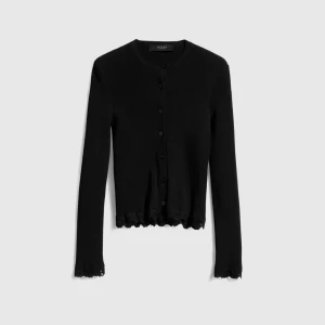 Fine Matte Viscose Rib Cardigan