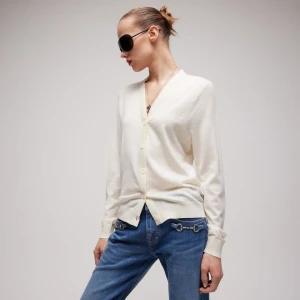 Fine Wool Cardigan With Embroidery