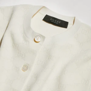 Gg Fine Viscose Jacquard Cardigan