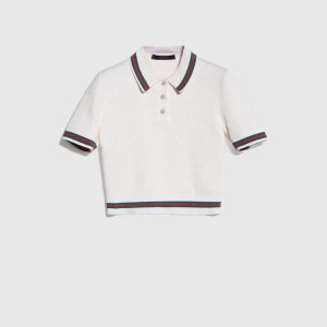 Gg Extra Fine Cotton Jacquard Polo Shirt