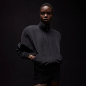 Silk Poplin Zip Jacket