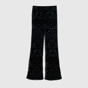 Floral Devoré Velour Pants