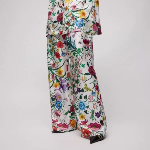 Printed Silk Twill Pants