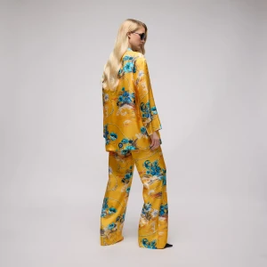 Printed Silk Twill Leisure Pants