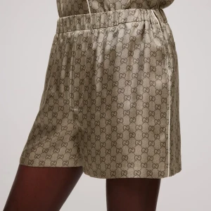 Printed Silk Twill Shorts