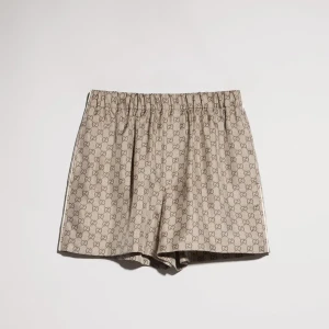 Printed Silk Twill Shorts