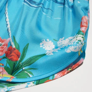 Printed Silk Twill Shorts