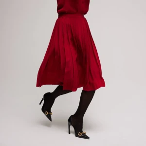 Interlocking G Chain Silk Jacquard Midi Skirt