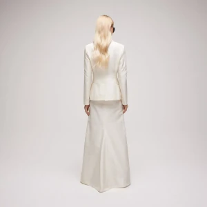 Fine Silk Faille Long Skirt