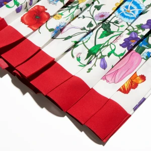 Printed Silk Pleated Skirt
