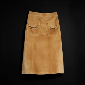 Suede Skirt With Chain Detail