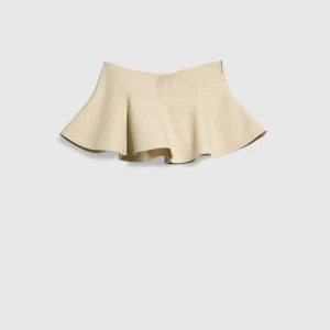 Silk Poplin Flounced Skirt