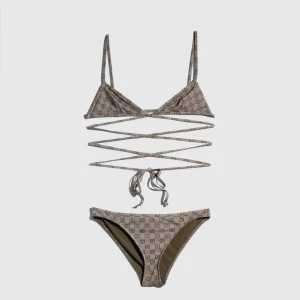 Printed Stretch Jersey Bikini
