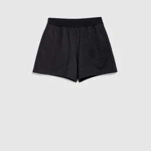 Cotton Silk Jersey Shorts With Embroidery