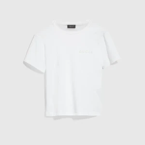 Cotton Jersey T-Shirt With Embroidery