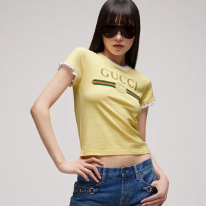 Cotton Jersey T-Shirt With Print