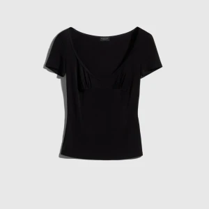 Viscose Jersey T-Shirt With Metal Tag