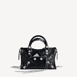 Le City Bag Small Giant Studs With Rhinestones