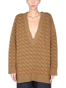 Jejia V Neck Jacquard Sweater