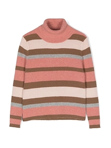 Striped Turtleneck Sweater