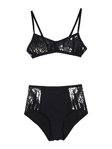 Huala Pin Up Set With Sequins