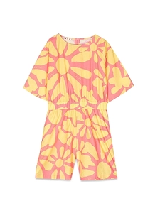 Marni Cotton Jumpsuit With Patterned Shorts
