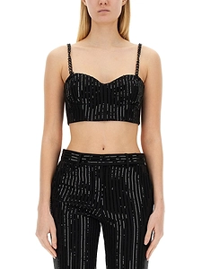 Michael By Michael Kors Crepe Bustier Top