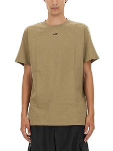 Off White T Shirt With Arrow Embroidery