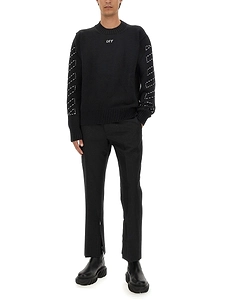 Off White Wool Pants