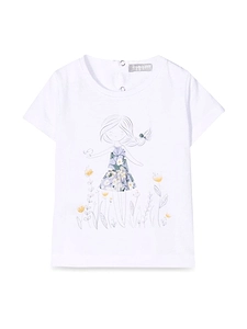 Il Gufo T Shirt M/Short White/Lilac