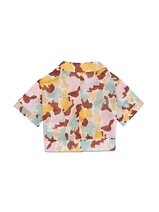 Palm Angels Cropped Shirt Aop Camu