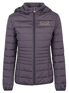 Ea7 Logo Short Down Jacket