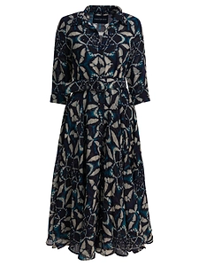 Samantha Sung Asteressaouira Tie Dye Aqua Dress