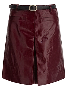 Self Portrait Leather Miniskirt