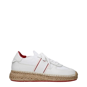 Louboutin Sneakers Provencal White Fabric