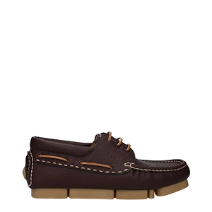 Fendi Brown Leather Driver Loafers