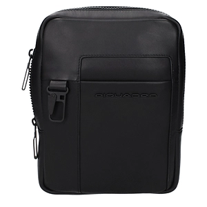 Piquadro Leather Shoulder Bag Black