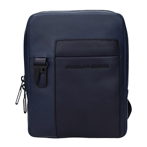 Piquadro Blue Leather Shoulder Bags