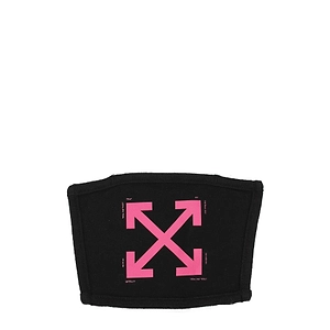 Off White Face Mask Women Cotton Black/Fuchsia