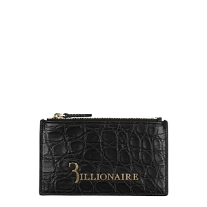 Billionaire Document Holder Caiman Crocodilus Black/Gold