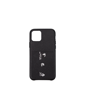 Off White Porta I Phone I Phone 11 Pro Man Leather Black