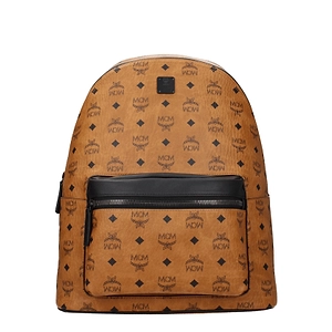 Mcm Brown/Black Leather Backpack