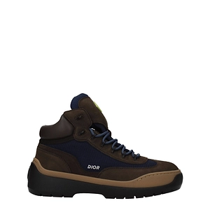 Christian Dior Hiking Boots Suede Brown/Blue