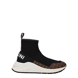 Pollini Sneakers Fabric Brown/Black