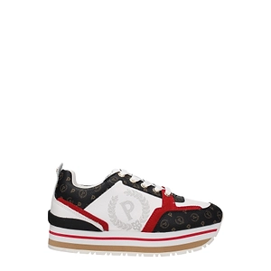 Pollini Sneakers White/Red Fabric